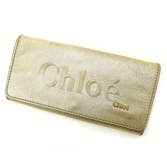 Chloe Handbags - AUTH Chloe Purse Long Wallet Gold Woman